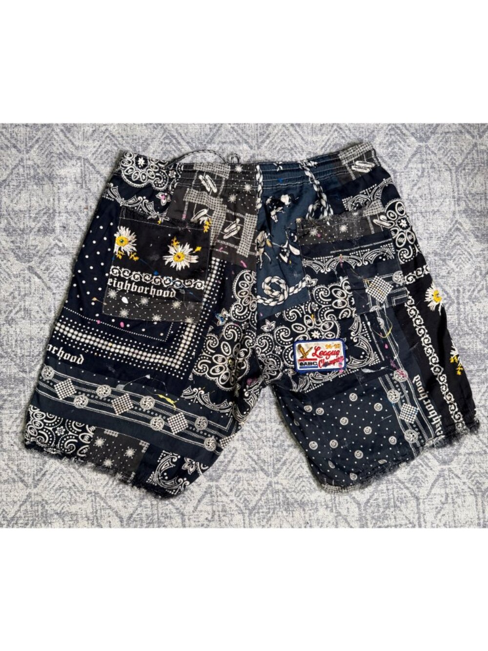 Neighborhood x Dro Lab Custom 1/1 Reworked Reworked Dyed Distressed Shorts - Picture 7 of 9